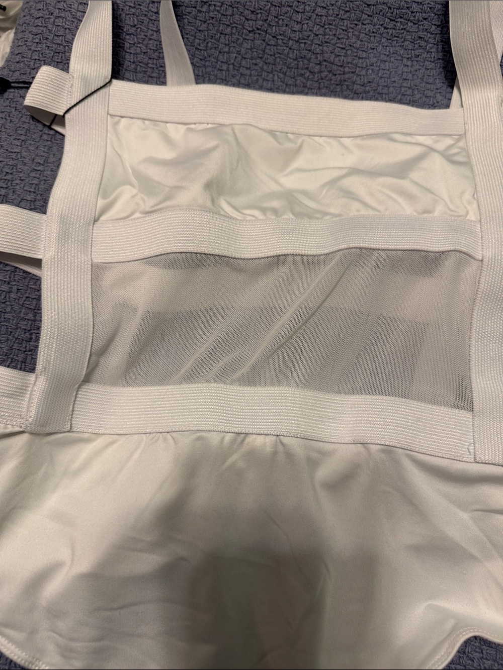 superdown White Strappy Mesh One-Piece - Picture 2 of 4